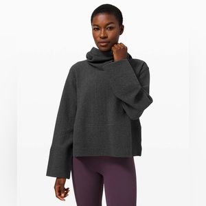 Lululemon Retreat Yourself Hoodie Heathered Graphite Grey Womens Sz 14